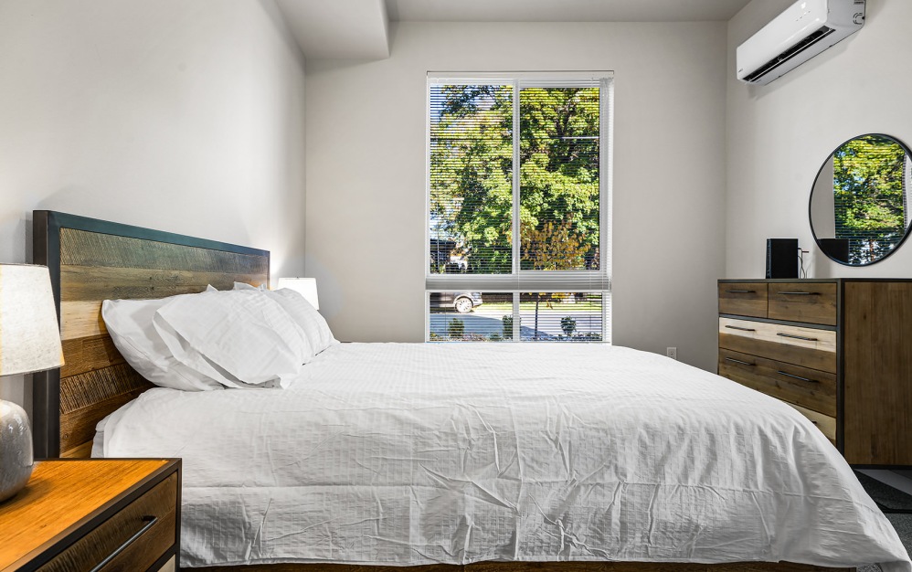large bedroom with window